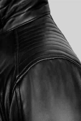 men's black lambskin leather biker jacket vintage inspired look premium 4