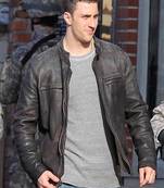 Qawach men's genuine black vintage good look café racer biker jacket