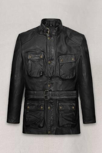 men's black premium lambskin leather jacket vintage inspired look authentic