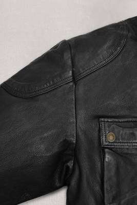 men's black premium lambskin leather jacket vintage inspired look authentic 3