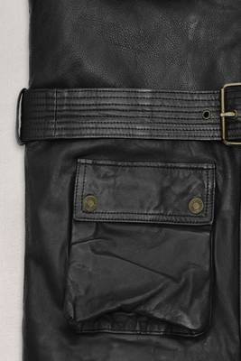 men's black premium lambskin leather jacket vintage inspired look authentic 4