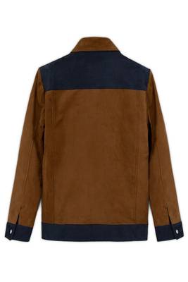 men's brown suede leather jacket classic zip up style authentic 2