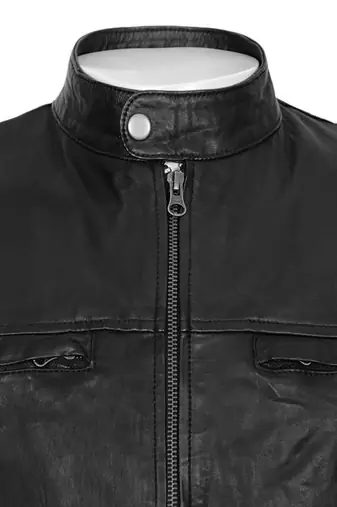 men's black lambskin cafe racer jacket vintage inspired look