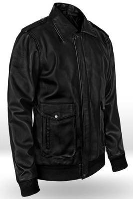 men's black premium lambskin leather jacket vintage inspired look genuine 1