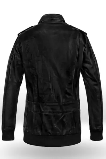 men's black premium lambskin leather jacket vintage inspired look genuine