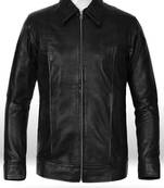 Qawach men's genuine black vintage jacket stylish look lambskin jacket