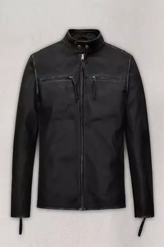 Qawach men's genuine black lambskin jacket vintage stylish look jacket