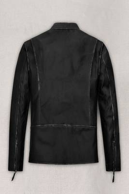 men's black premium lambskin leather jacket vintage inspired look refined 2