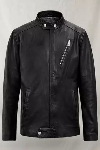 Qawach men's genuine  lambskin jacket vintage stylish look black color jacket