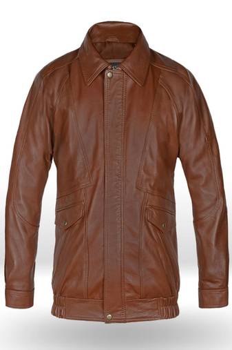 men's brown lambskin cafe racer jacket band collar racer style exclusive