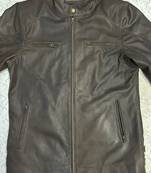 Qawach men's vintage black genuine biker jacket lambskin cafe racer jacket