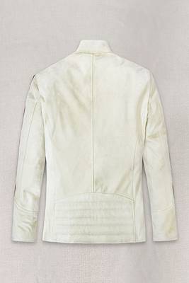 men's white lambskin leather jacket classic zip up style exclusive 2
