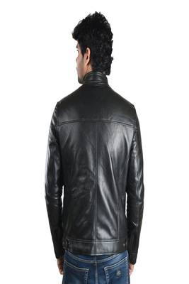 men's genuine lambskin leather biker jacket vintage inspired look 2