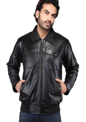 men's genuine lambskin leather biker jacket vintage inspired look premium 1