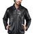 Qawach men's two pocket vintage leather motorcycle jacket biker moto