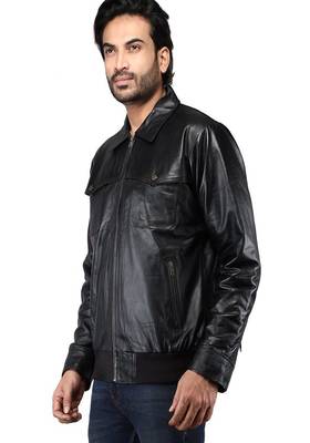 men's genuine lambskin leather biker jacket vintage inspired look premium 2