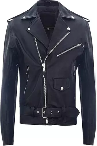 men's genuine lambskin leather biker jacket vintage inspired look modern