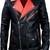 Qawach zipper vintage black lambskin leather motorcycle jacket