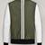 Qawach men's genuine light green jacket collar rib cuff lambskin jacket