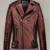 Qawach men's zipper genuine lambskin leather motorcycle jacket maroon shade