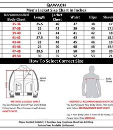 Qawach men's black lambskin jacket shoulder tag stylish design vintage leather