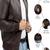 Qawach men's genuine brown bomber jacket collar rib cuff lambskin jacket