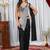 Black Color Embroidered,Thread & Sequins Work Work Faux Georgette Ready To Wear Saree