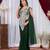 Dark Green Color Embroidered,Thread & Sequins Work Work Faux Georgette Ready To Wear Saree