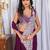 Plum Color Embroidered,Thread & Sequins Work Work Faux Georgette Ready To Wear Saree
