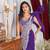 Purple Color Embroidered,Thread & Sequins Work Work Faux Georgette Ready To Wear Saree