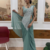 Sea Green Color Embroidered,Thread & Sequins Work Work Faux Georgette Ready To Wear Saree