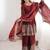 Maroon fendy satin with embroidered real mirror work plazzo set