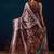 Wine kalamkari tussar blend festive wear ethnic saree with blouse