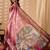pink digital kalamkari print cotton silk festive ethnic saree with blouse