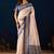 ivory solid colour cotton silk semi formal saree with blouse