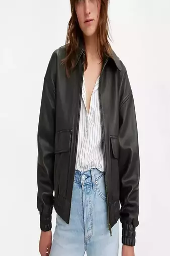 Women’s real soft lambskin leather jacket black motorcycle biker stylish bomber