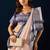 ivory solid colour cotton silk semi formal saree with blouse