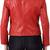 Women’s  soft lambskin leather jacket red color motorcycle biker stylish slim fit