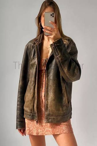 Women’s real soft lambskin leather bomber  jacket black motorcycle biker stylish slim fit