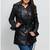 Women’s real lambskin leather jacket black motorcycle biker stylish slim fit