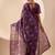 purple digital kalamkari print cotton silk festive ethnic saree with blouse
