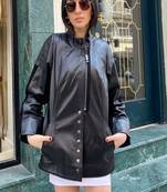 Women’s real soft lambskin black motorcycle leather jacket black motorcycle biker stylish slim fit