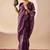 purple digital kalamkari print cotton silk festive ethnic saree with blouse