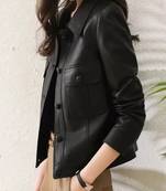 Women’s stylish slim fit soft lambskin leather jacket black motorcycle biker jacket