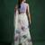White with multicolor floral print  digital print work organza   elegant party wear