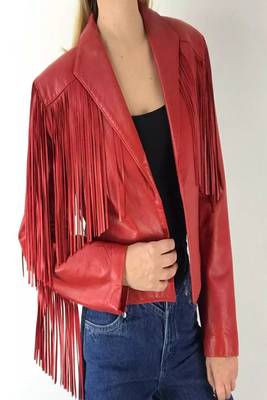 men's red lambskin leather biker jacket classic moto zip style stylish 1