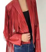 Red color soft lambskin leather jacket  motorcycle biker stylish slim fit