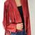 Red color soft lambskin leather jacket  motorcycle biker stylish slim fit
