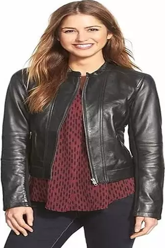 Soft lambskin black color leather jacket  motorcycle biker stylish slim fit