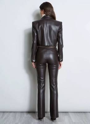 women's black lambskin leather biker jacket classic moto zip style genuine genuine 2